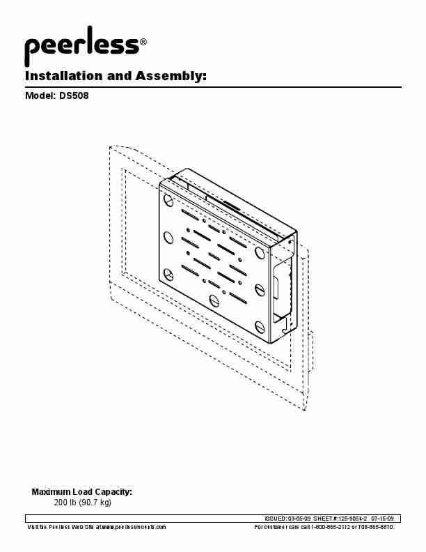 Peerless Industries Indoor Furnishings DS508-page_pdf
